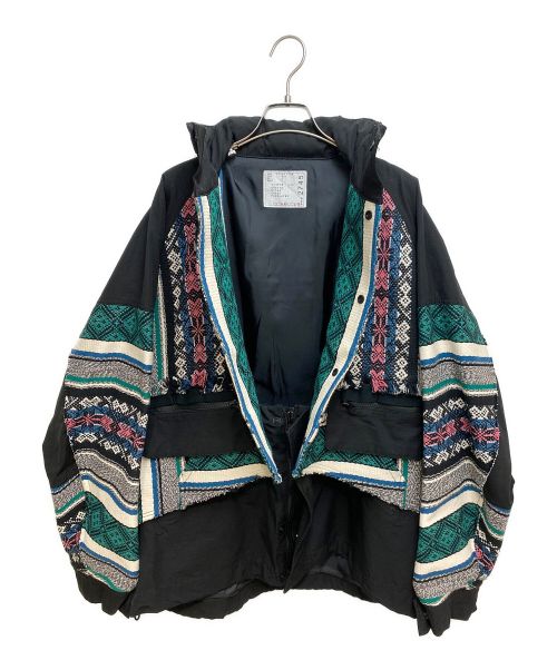 sacai（サカイ）sacai (サカイ) Rug Jacquard Blouson ブラック サイズ:３の古着・服飾アイテム