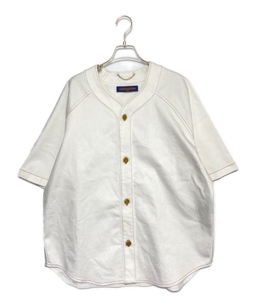 LOUIS VUITTON（ルイ ヴィトン）LOUIS VUITTON (ルイ ヴィトン) EMBOSMONOGRAM DENIM BASEBALL SHIRT ホワイト サイズ:XXLの古着・服飾アイテム