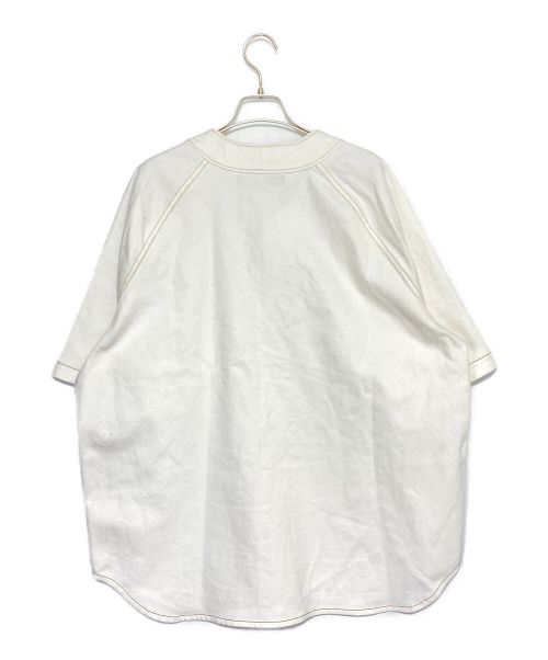 LOUIS VUITTON（ルイ ヴィトン）LOUIS VUITTON (ルイ ヴィトン) EMBOSMONOGRAM DENIM BASEBALL SHIRT ホワイト サイズ:XXLの古着・服飾アイテム