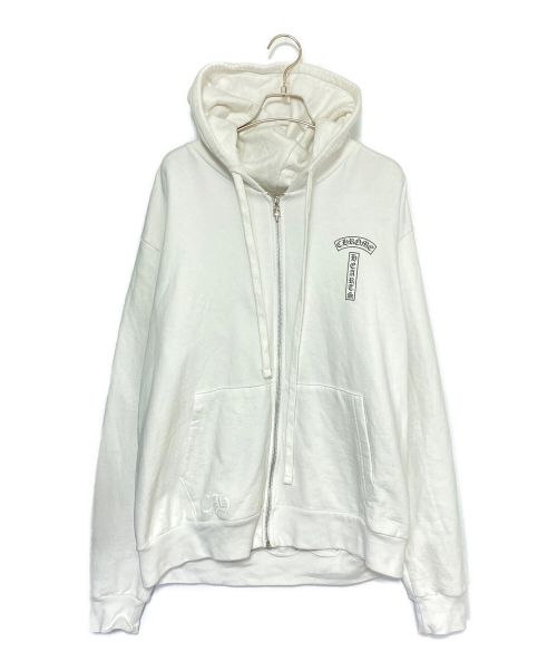 CHROME HEARTS（クロムハーツ）CHROME HEARTS (クロムハーツ) ジップアップパーカー ホワイト サイズ:Mの古着・服飾アイテム