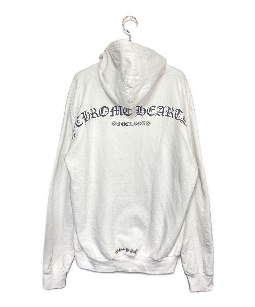CHROME HEARTS（クロムハーツ）CHROME HEARTS (クロムハーツ) ジップアップパーカー ホワイト サイズ:Mの古着・服飾アイテム
