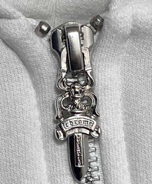 CHROME HEARTS（クロムハーツ）CHROME HEARTS (クロムハーツ) ジップアップパーカー ホワイト サイズ:Mの古着・服飾アイテム
