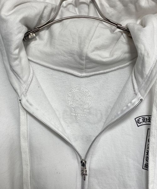CHROME HEARTS（クロムハーツ）CHROME HEARTS (クロムハーツ) ジップアップパーカー ホワイト サイズ:Mの古着・服飾アイテム