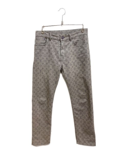 LOUIS VUITTON（ルイ ヴィトン）LOUIS VUITTON (ルイ ヴィトン) モノグラムスリムジーンズ グレー サイズ:28の古着・服飾アイテム