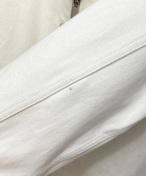 Dior（ディオール）Dior (ディオール) sacai (サカイ) ナイロン切替ジップアップデニムジャケット ホワイト サイズ:50の古着・服飾アイテム