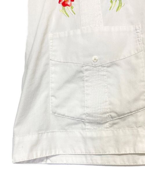 SUPREME（シュプリーム）SUPREME (シュプリーム) Flowers Guayabera S/S Shirt ホワイト サイズ:Lの古着・服飾アイテム
