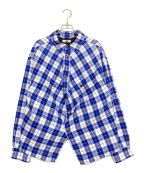BALENCIAGAバレンシアガ）の古着「チェックシャツ」｜ホワイト×ブルー