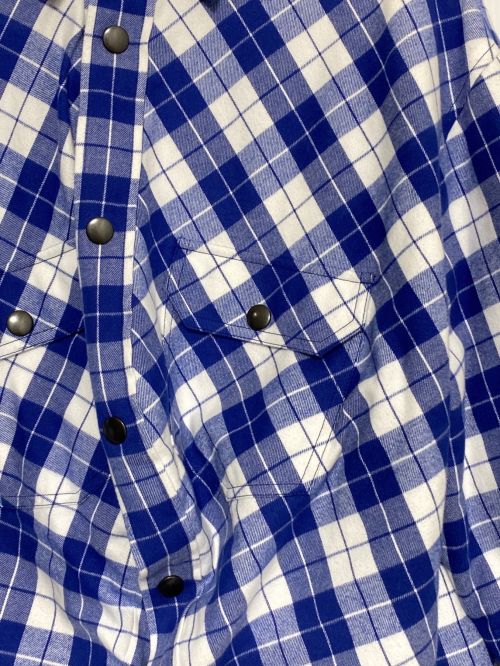 BALENCIAGA（バレンシアガ）BALENCIAGA (バレンシアガ) チェックシャツ ホワイト×ブルー サイズ:SIZE 36の古着・服飾アイテム