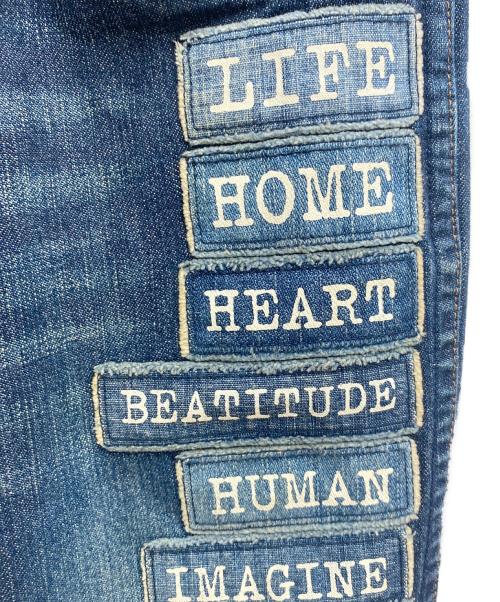 NUMBER (N)INE（ナンバーナイン）NUMBER (N)INE (ナンバーナイン) 02SS パッチデニムパンツ インディゴ サイズ:4の古着・服飾アイテム