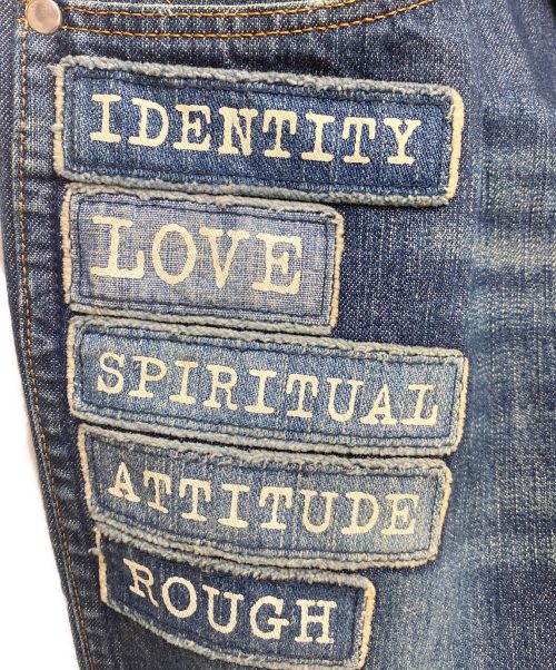 NUMBER (N)INE（ナンバーナイン）NUMBER (N)INE (ナンバーナイン) 02SS パッチデニムパンツ インディゴ サイズ:4の古着・服飾アイテム