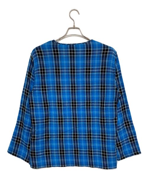 South2 West8（サウスツー ウエストエイト）South2 West8 (サウスツー ウエストエイト) Henly Neck Shirt-Plaid Twill ブルー×ブラック サイズ:XSの古着・服飾アイテム