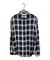 CELINE（セリーヌ）の古着「レーヨンチェックシャツ」｜ブラック×ホワイト