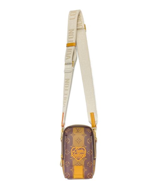 LOUIS VUITTON（ルイ ヴィトン）LOUIS VUITTON (ルイ ヴィトン) HUMAN MADE (ヒューマンメイド) DOUBLE PHONE POUCH ブラウン サイズ:-の古着・服飾アイテム