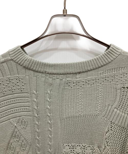 ANREALAGE（アンリアレイジ）ANREALAGE (アンリアレイジ) マルチパターンニット グレー サイズ:46の古着・服飾アイテム
