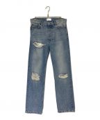 BALENCIAGAバレンシアガ）の古着「Destroyed Normal Pants」｜インディゴ
