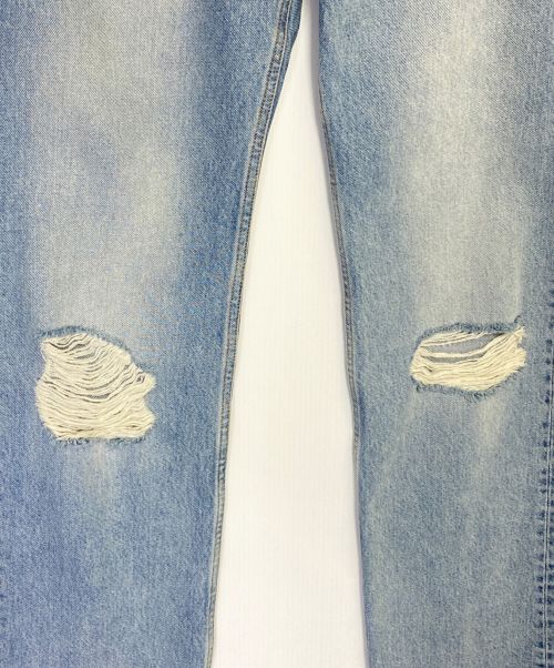 BALENCIAGA（バレンシアガ）BALENCIAGA (バレンシアガ) Destroyed Normal Pants インディゴ サイズ:27の古着・服飾アイテム
