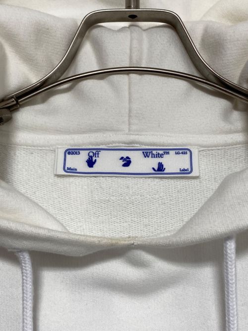 OFFWHITE（オフホワイト）OFFWHITE (オフホワイト) New Era (ニューエラ) Drawstring Hoodie ホワイト×ブルー サイズ:Sの古着・服飾アイテム