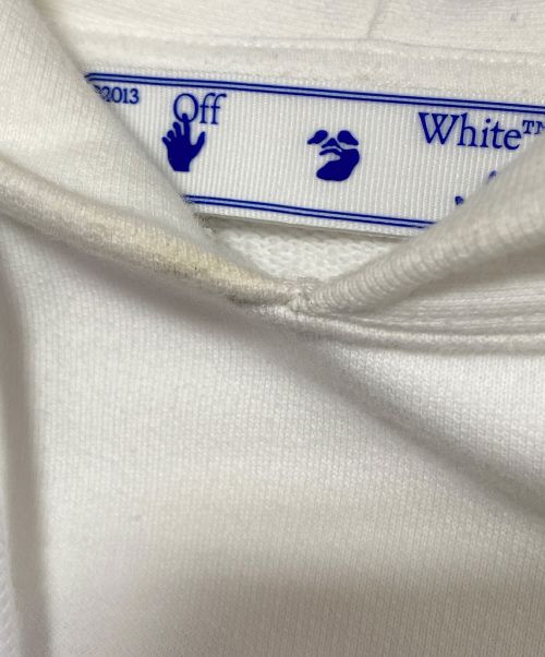 OFFWHITE（オフホワイト）OFFWHITE (オフホワイト) New Era (ニューエラ) Drawstring Hoodie ホワイト×ブルー サイズ:Sの古着・服飾アイテム