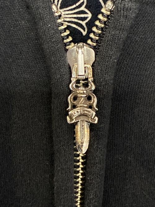 CHROME HEARTS（クロムハーツ）CHROME HEARTS (クロムハーツ) ジップパーカー ブラック サイズ:Sの古着・服飾アイテム