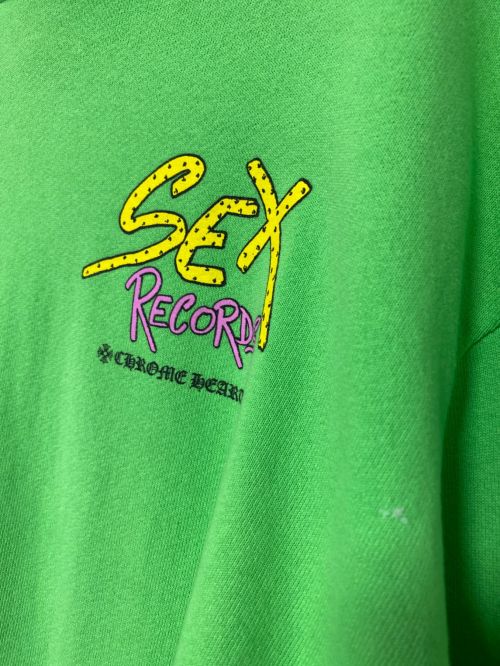 CHROME HEARTS（クロムハーツ）CHROME HEARTS (クロムハーツ) MATTY BOY (マッティボーイ) Sex Records Hoodie グリーン サイズ:XLの古着・服飾アイテム