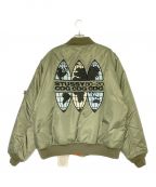 stussy×COMME des GARCONSステューシー×コムデギャルソン）の古着「40th Anniversary CDG MA-1 Jacket」｜カーキ