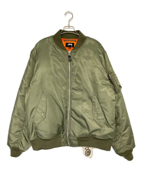stussy（ステューシー）stussy (ステューシー) COMME des GARCONS (コムデギャルソン) 40th Anniversary CDG MA-1 Jacket カーキ サイズ:XLの古着・服飾アイテム