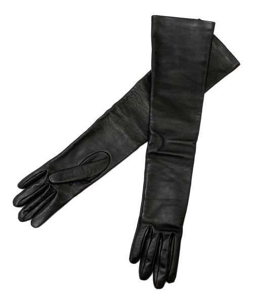 CAUSSE（コース）CAUSSE (コース) ロングレザーグローブ ブラック サイズ:7の古着・服飾アイテム