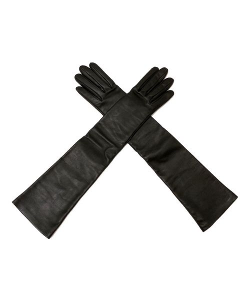 CAUSSE（コース）CAUSSE (コース) ロングレザーグローブ ブラック サイズ:7の古着・服飾アイテム