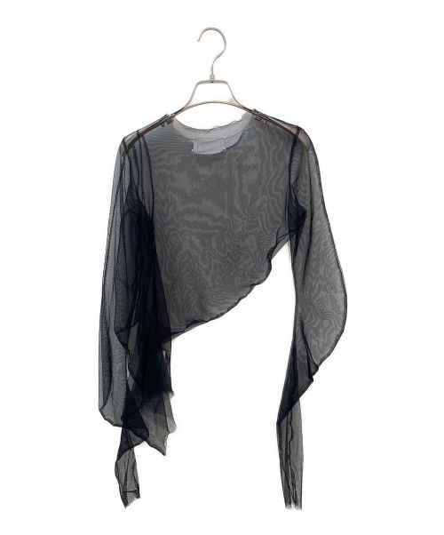 Maison Margiela（メゾンマルジェラ）Maison Margiela (メゾンマルジェラ) アシンメトリーチュールカットソー ブラック サイズ:42の古着・服飾アイテム