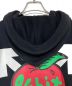中古・古着 OFFWHITE (オフホワイト) Apple Over Flatlock Hoodie ブラック サイズ:S：27800円