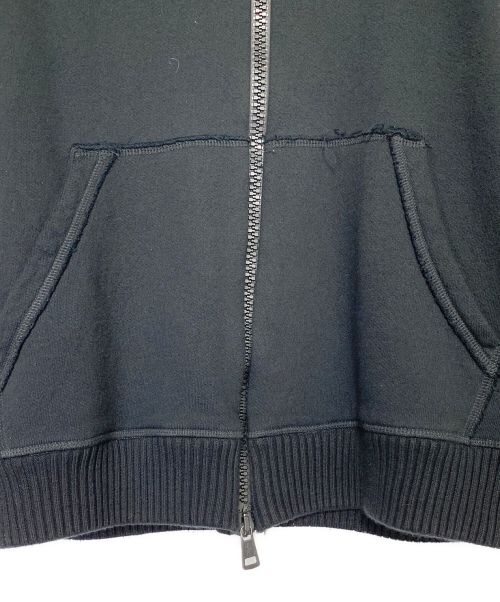OFFWHITE（オフホワイト）OFFWHITE (オフホワイト) MONCLER (モンクレール) ジップアップフーディー ブラック×イエロー サイズ:Mの古着・服飾アイテム