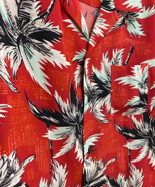 Saint Laurent Paris（サンローランパリ）Saint Laurent Paris (サンローランパリ) 14SS エディ期 シルクアロハシャツ/Archive レッド サイズ:40の古着・服飾アイテム