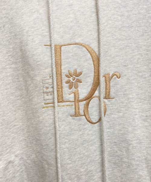 Dior（ディオール）Dior (ディオール) ERL (イーアールエル) Hooded Sweatshirt（フーディースウェットシャツ） グレー サイズ:XXLの古着・服飾アイテム