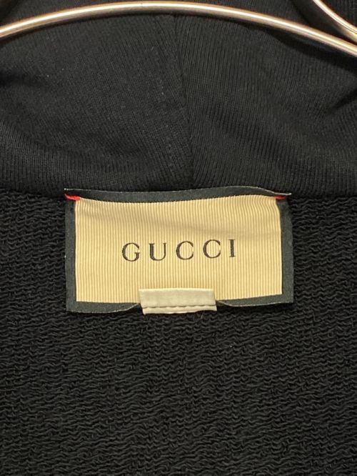 GUCCI（グッチ）GUCCI (グッチ) ウェブ＆GUCCI ラベル付き スウェットシャツ ブラック サイズ:XXXLの古着・服飾アイテム