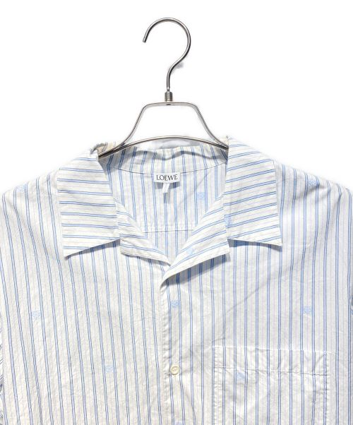 LOEWE（ロエベ）LOEWE (ロエベ) LIGHT BLUE STRIPED SHIRT（ライトブルーストライプシャツ） ホワイト サイズ:40の古着・服飾アイテム