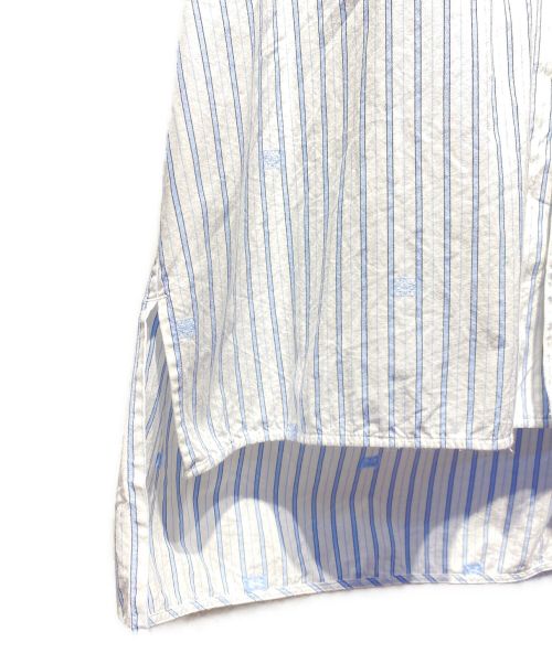 LOEWE（ロエベ）LOEWE (ロエベ) LIGHT BLUE STRIPED SHIRT（ライトブルーストライプシャツ） ホワイト サイズ:40の古着・服飾アイテム