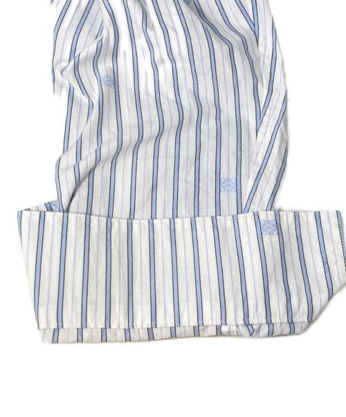 LOEWE（ロエベ）LOEWE (ロエベ) LIGHT BLUE STRIPED SHIRT（ライトブルーストライプシャツ） ホワイト サイズ:40の古着・服飾アイテム