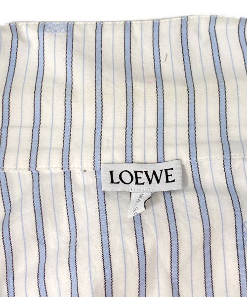 LOEWE（ロエベ）LOEWE (ロエベ) LIGHT BLUE STRIPED SHIRT（ライトブルーストライプシャツ） ホワイト サイズ:40の古着・服飾アイテム
