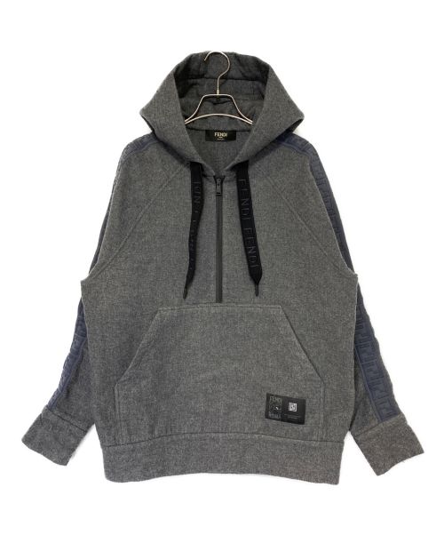 FENDI（フェンディ）FENDI (フェンディ) カシミヤナイロンパーカー グレー サイズ:Sの古着・服飾アイテム
