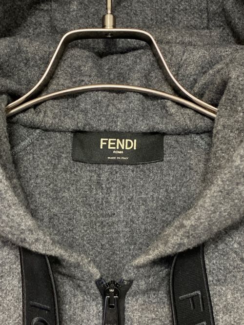 FENDI（フェンディ）FENDI (フェンディ) カシミヤナイロンパーカー グレー サイズ:Sの古着・服飾アイテム
