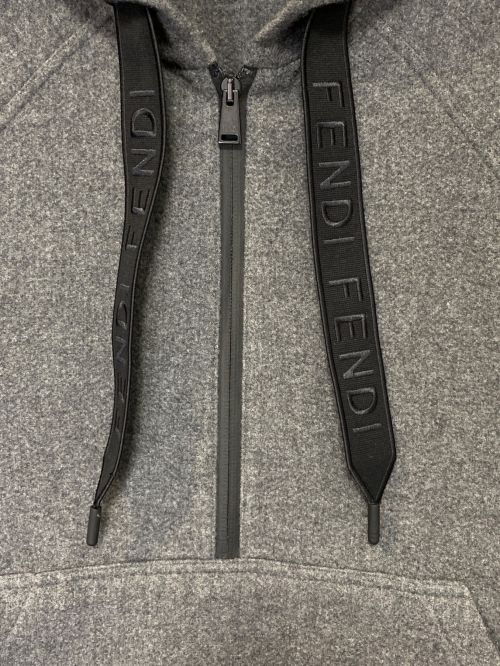 FENDI（フェンディ）FENDI (フェンディ) カシミヤナイロンパーカー グレー サイズ:Sの古着・服飾アイテム