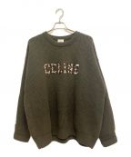 CELINEセリーヌ）の古着「22AW OVERSIZED CELINE SWEATER IN RIBBED WOOL」｜オリーブ