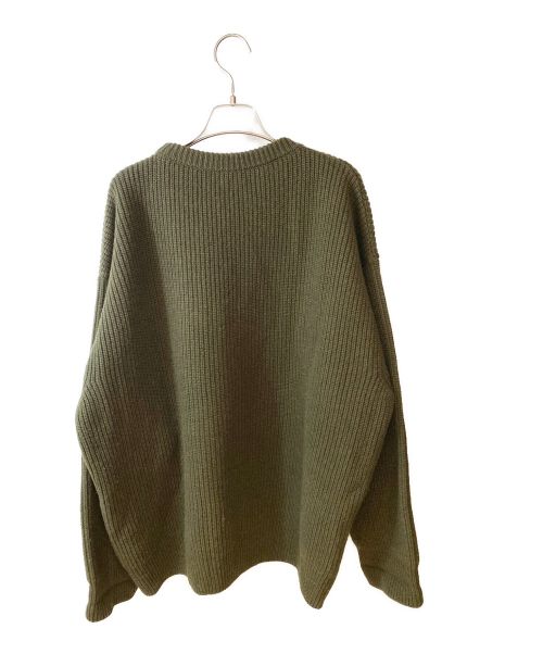 CELINE（セリーヌ）CELINE (セリーヌ) 22AW OVERSIZED CELINE SWEATER IN RIBBED WOOL オリーブ サイズ:Lの古着・服飾アイテム