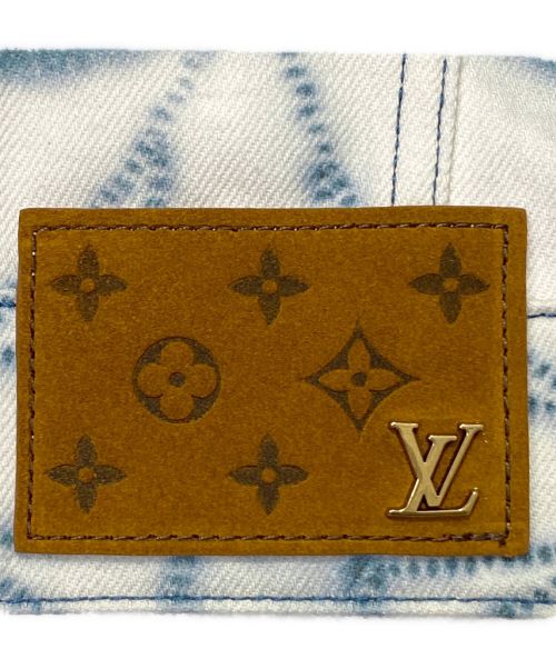 LOUIS VUITTON（ルイ ヴィトン）LOUIS VUITTON (ルイ ヴィトン) モノグラムシボリプリンテッドデニムジャケット ブルー×ホワイト サイズ:58の古着・服飾アイテム