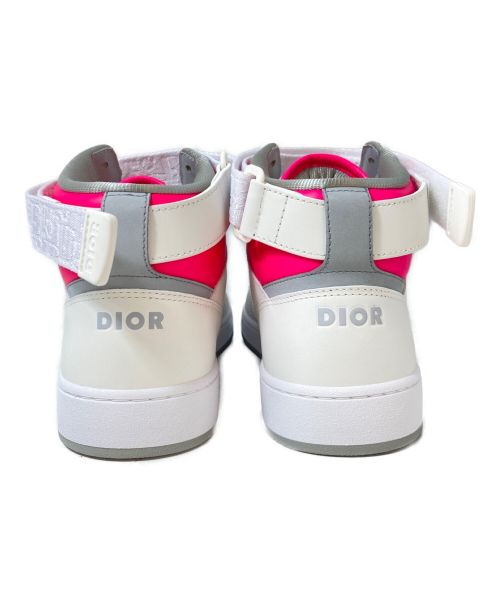Dior（ディオール）Dior (ディオール) B27 ハイトップスニーカー ホワイト×ピンク サイズ:43の古着・服飾アイテム
