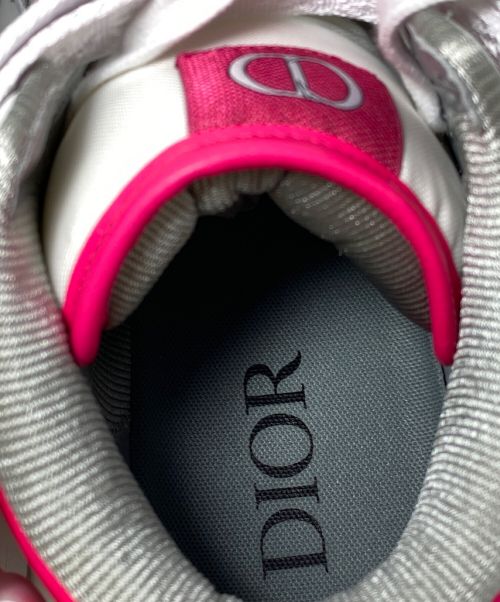 Dior（ディオール）Dior (ディオール) B27 ハイトップスニーカー ホワイト×ピンク サイズ:43の古着・服飾アイテム