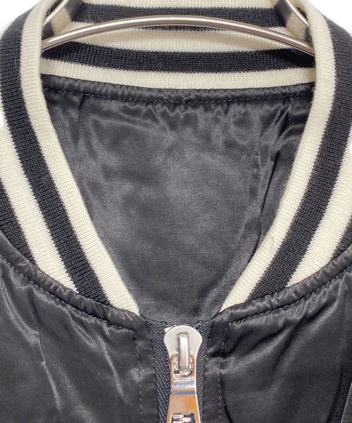 BALMAIN（バルマン）BALMAIN (バルマン) LOGO EMBROIDERED VARSITY JACKET ブラック サイズ:48の古着・服飾アイテム
