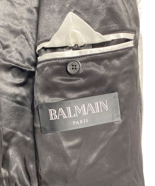 BALMAIN（バルマン）BALMAIN (バルマン) LOGO EMBROIDERED VARSITY JACKET ブラック サイズ:48の古着・服飾アイテム