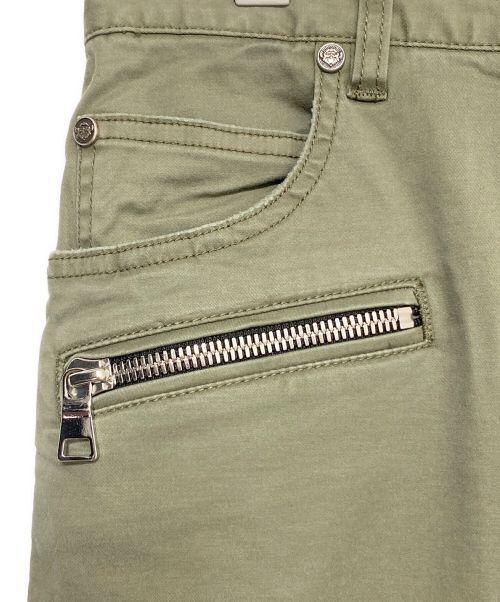 BALMAIN（バルマン）BALMAIN (バルマン) バイカーパンツ カーキ サイズ:30の古着・服飾アイテム