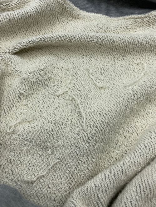 GUCCI（グッチ）GUCCI (グッチ) GREY LOGO HOODIE グレー×ブルー サイズ:XLの古着・服飾アイテム